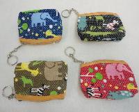 4.5"x3.75" Zippered Change Purse [Zoo Animals]